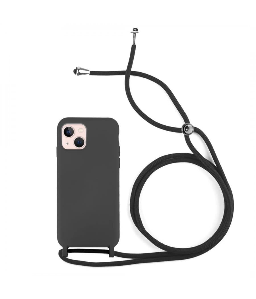 Capa Silicone Líquido iPhone 13 Mini Cordão Preto - 31371018