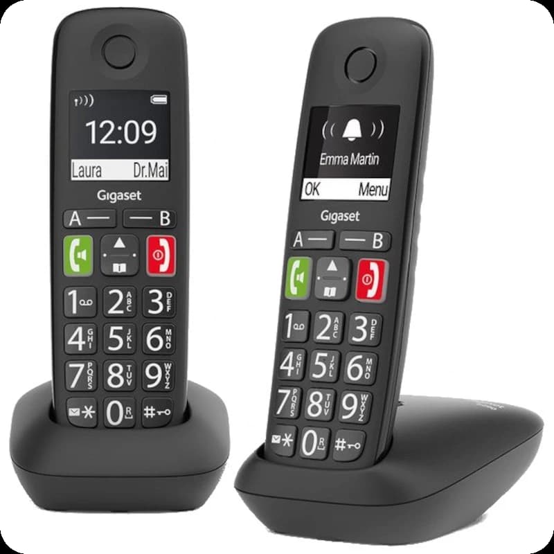 Gigaset E290 Duo Telefone DECT/analógico Preto - Telefone