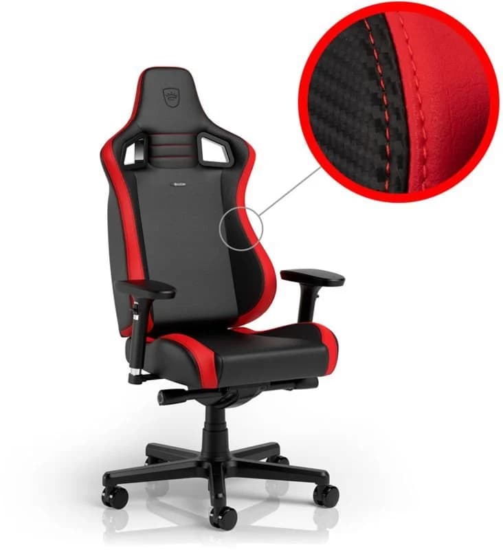 Cadeira Gaming Noblechairs EPIC Compact Preto/Carbono /Vermelho