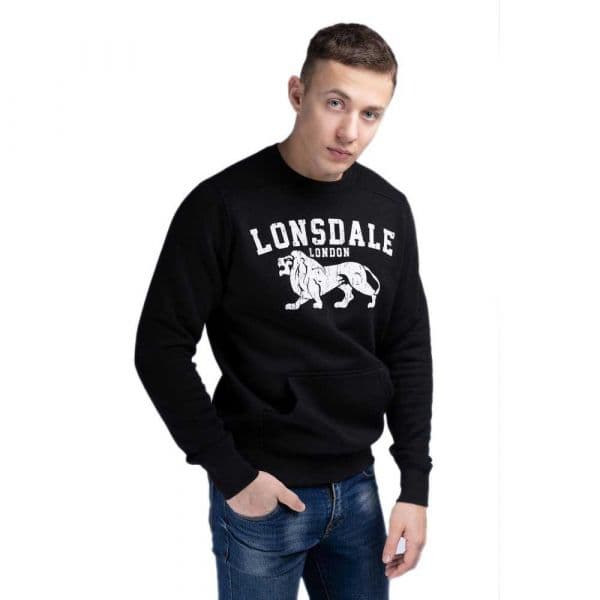 Lonsdale Kersbrook Sweatshirt Preto XL Homem