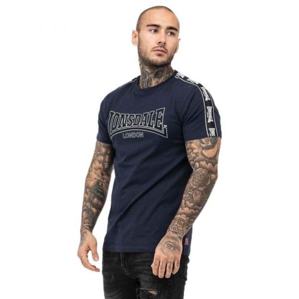 Lonsdale Vementry Short Sleeve T-shirt Azul L Homem