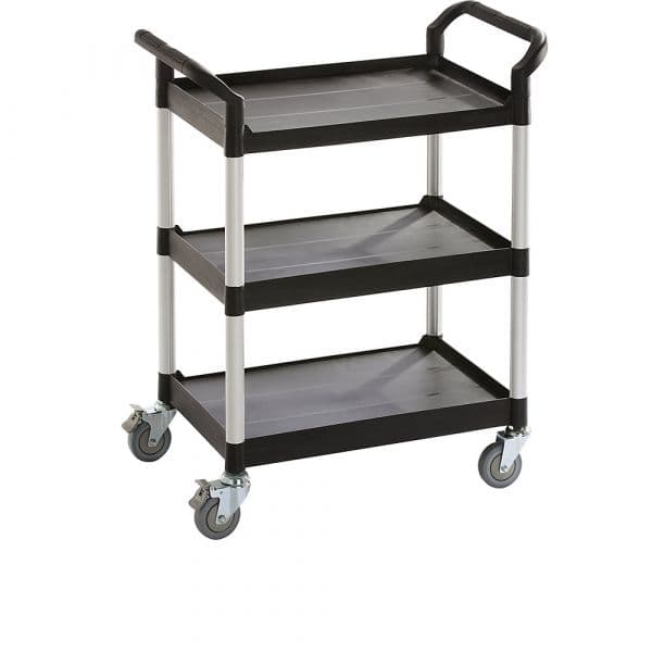 Kaiser+kraft Carros Multiusos, 3 Andares, 250 Kg, Cxlxa 850 X 480 X 1000 mm, Preto Preto - M66892-507561