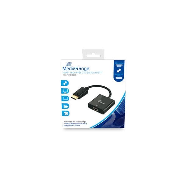 MediaRange Adaptador DisplayPort para HDMI MRCS177 18 Gbit/s 20cm Black