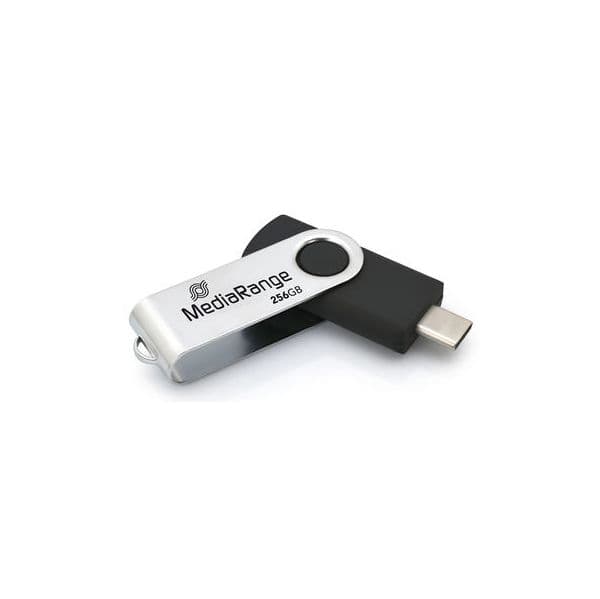 MediaRange 256GB MR1955 USB 3.2 Gen1 USB-C Preto