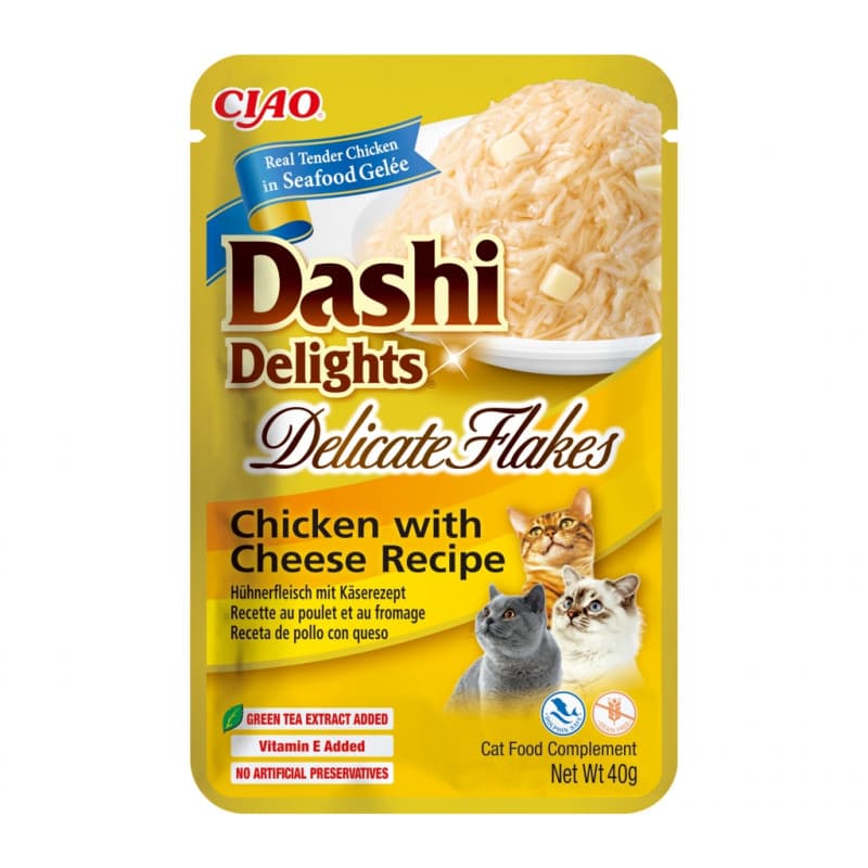 Churu Cat Dashi Delights Delicate Flakes Pollo con Queso