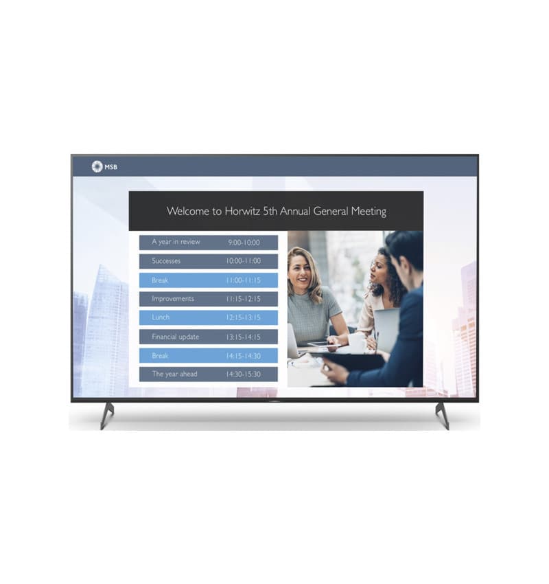 SONY TV 65" FW-65BZ40H/1 4K BRAVIA MONITOR HORIZ. Y VERTI. US