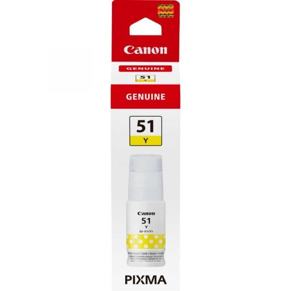 Tinteiro Canon Garrafa de Tinta Canon GI-51 Amarelo - 4548C001