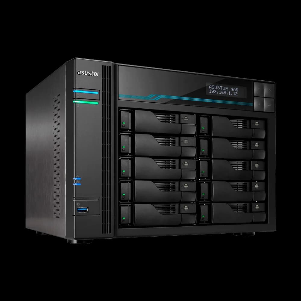Asustor Nas AS6510T 10 Bay ATOM C3538 8GB 2x USB 3.2 2x M.2 SSD