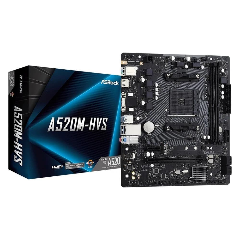 Motherboard ASRock A520M-HVS - 90-MXBE60-A0UAYZ