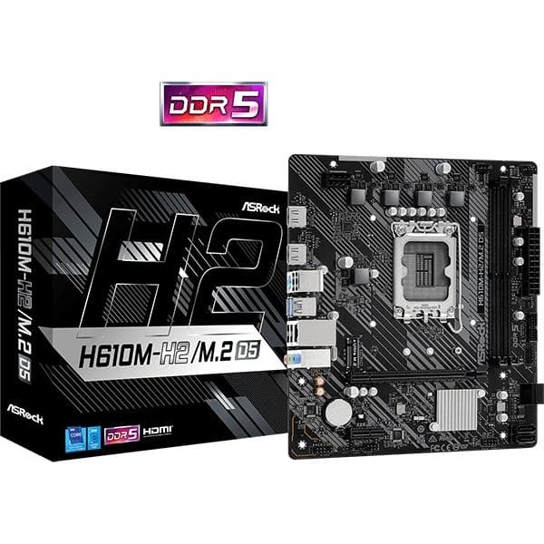 Motherboard ASRock H610M-H2/M.2 D5 1700 mATX DDR5 - 90-MXBML0-A0UAYZ