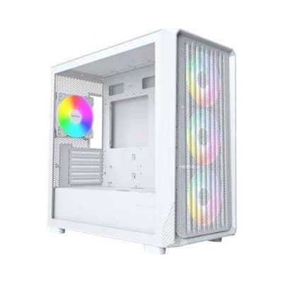 Caixa Micro-ATX Montech X5 Mesh ARGB Vidro Temperado Branco