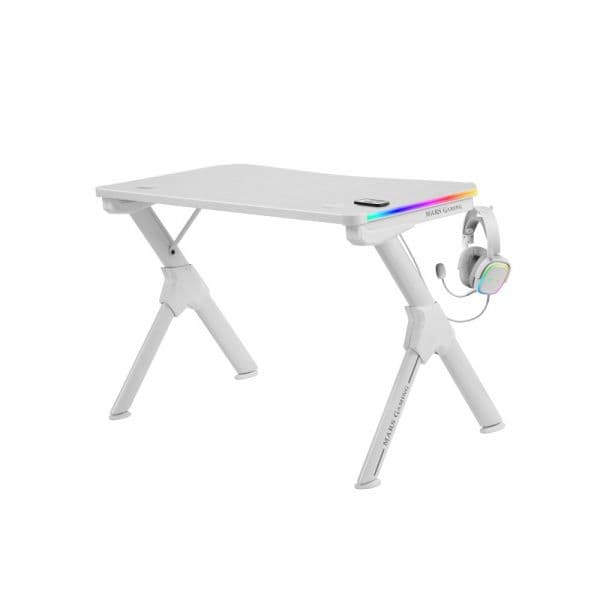 Mars Gaming MGD RGB Mesa Gaming Branca