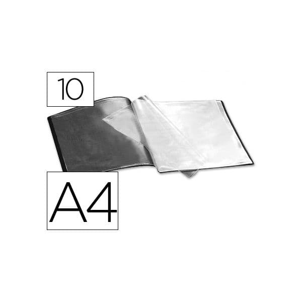 Liderpapel Pasta Catálogo A4 10 Bolsas Preto - CJ04
