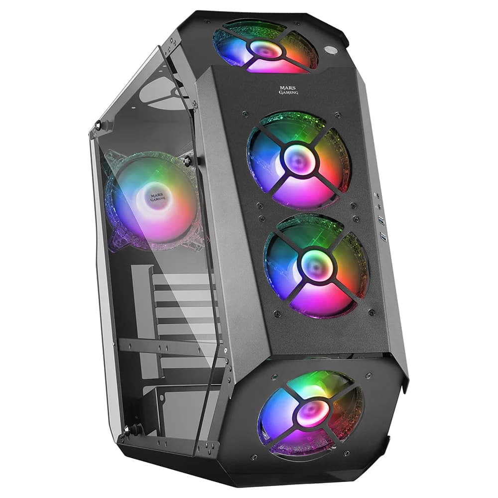 Caixa Mars Gaming MC51 ARGB Preto ATX Vidro Temperado - MC51