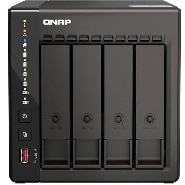 QNAP TS-453E NAS Tower Ethernet LAN Preto J6412