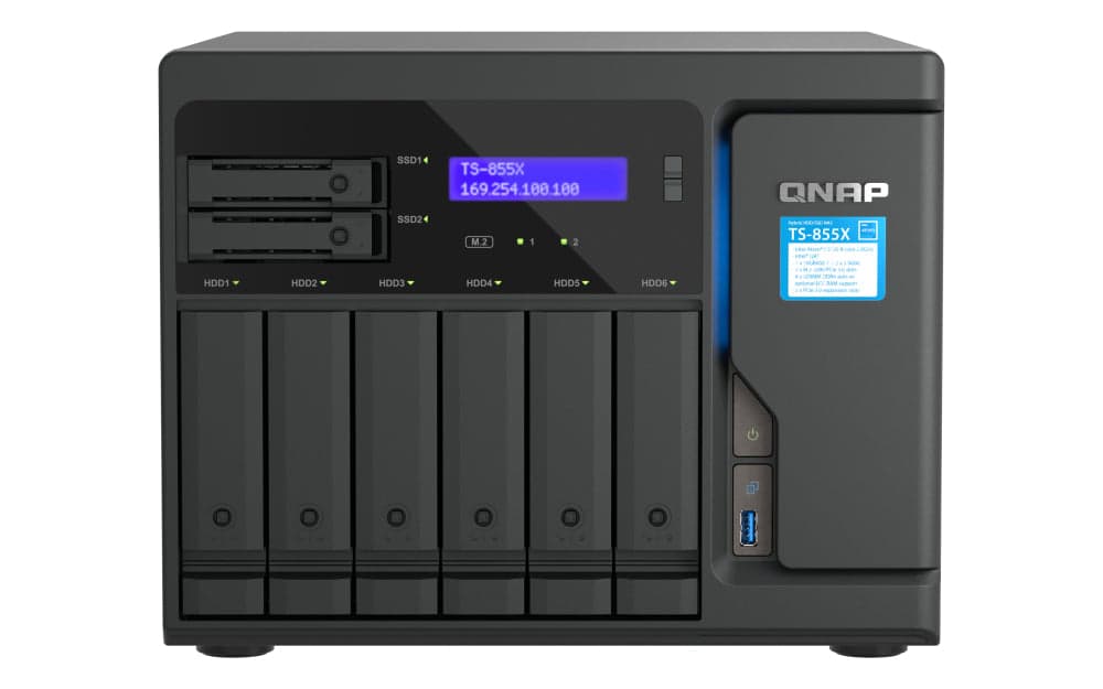 QNAP Servidor NAS e de Armazenamento TS-855X
