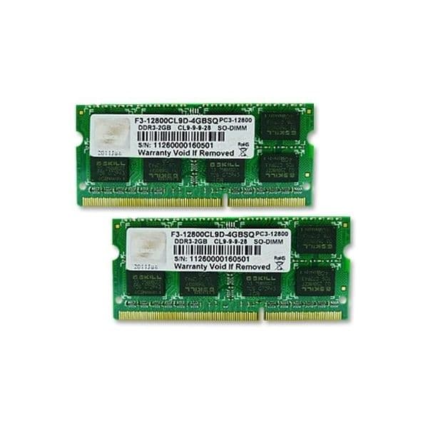 Memória RAM G.Skill PC3-12800 4Gb CL9 DDR3 (2x2Gb) So-Dimm - F3-12800CL9D-4GBSQ