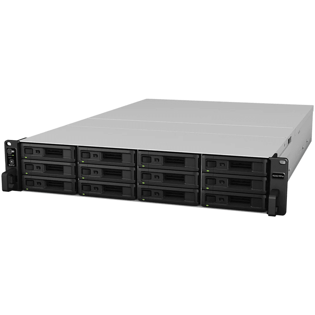 Synology RackStation RS3621RPXS servidor NAS e de armazenamento Servidor de armazenamento Rack (2U) Ethernet LAN Preto D-1531