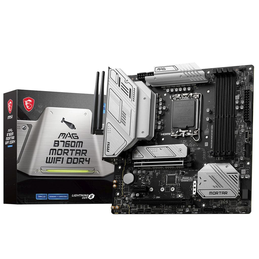 MOTHERBOARD MSI MORTAR MAG B760M MATX WIFI DDR4 LGA1700