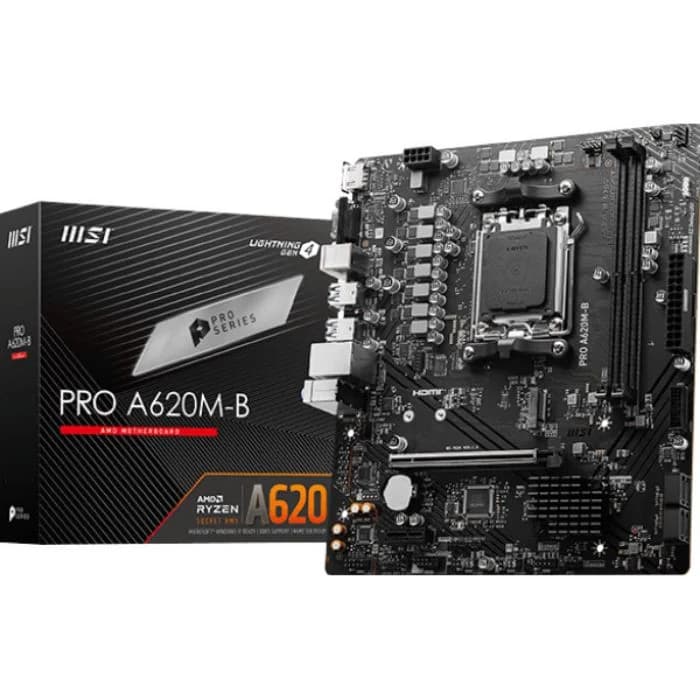 Motherboard MSI PRO A620AM-B EVO ATX AMD A620 Socket AM5 DDR5 5GbE RAID M.2