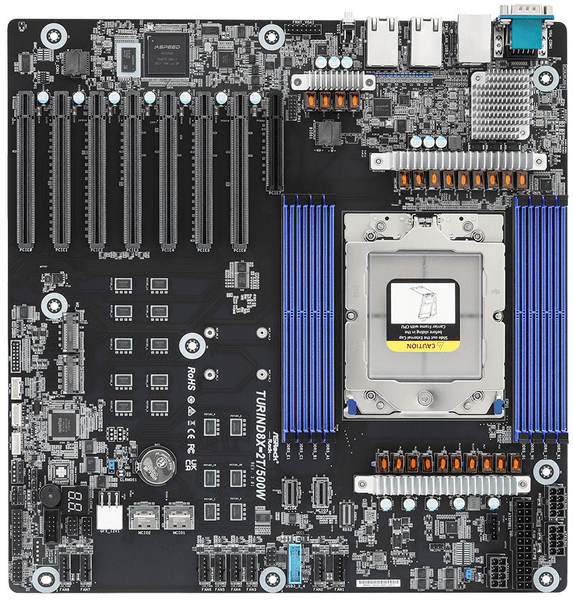 ASRock Mainboard TurinD8X-2T/500W EEB Single Sockel SP5 Single