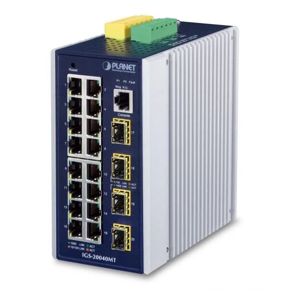 Planet IGS-20040MT Switch de Rede Gerido L2+ Gigabit Ethernet (10/100/1000) Preto - IGS-20040MT