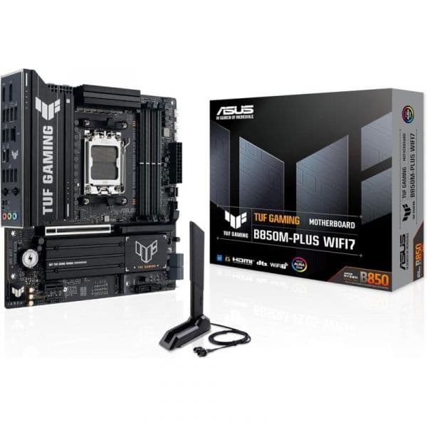 Motherboard ASUS TUF GAMING B850M-PLUS WIFI7 Micro-ATX AMD B850 AM5 DDR5 WiFi 7 2.5GbE RGB