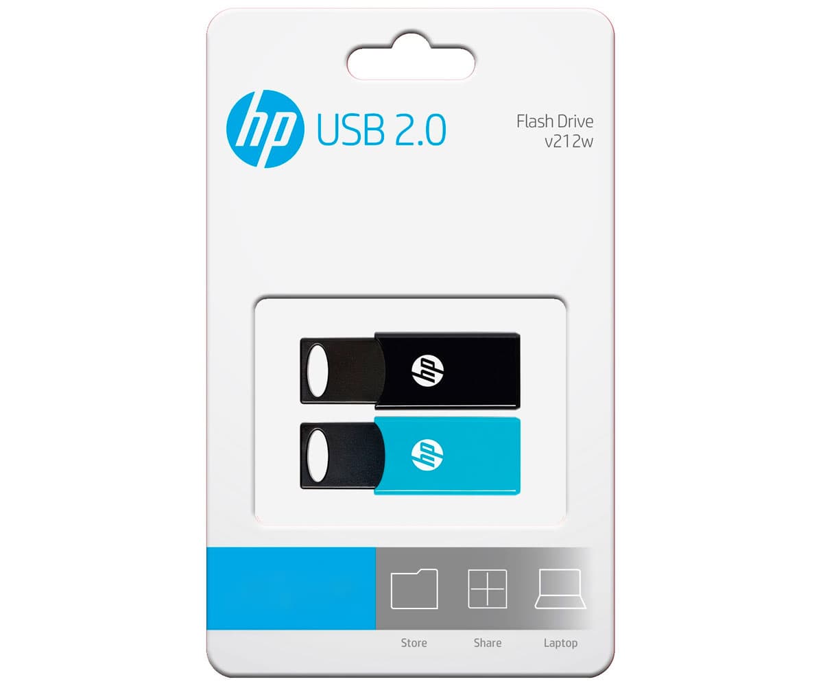 HP v212w unidade de memória USB 64 GB USB Type-A 2.0 Preto, Azul