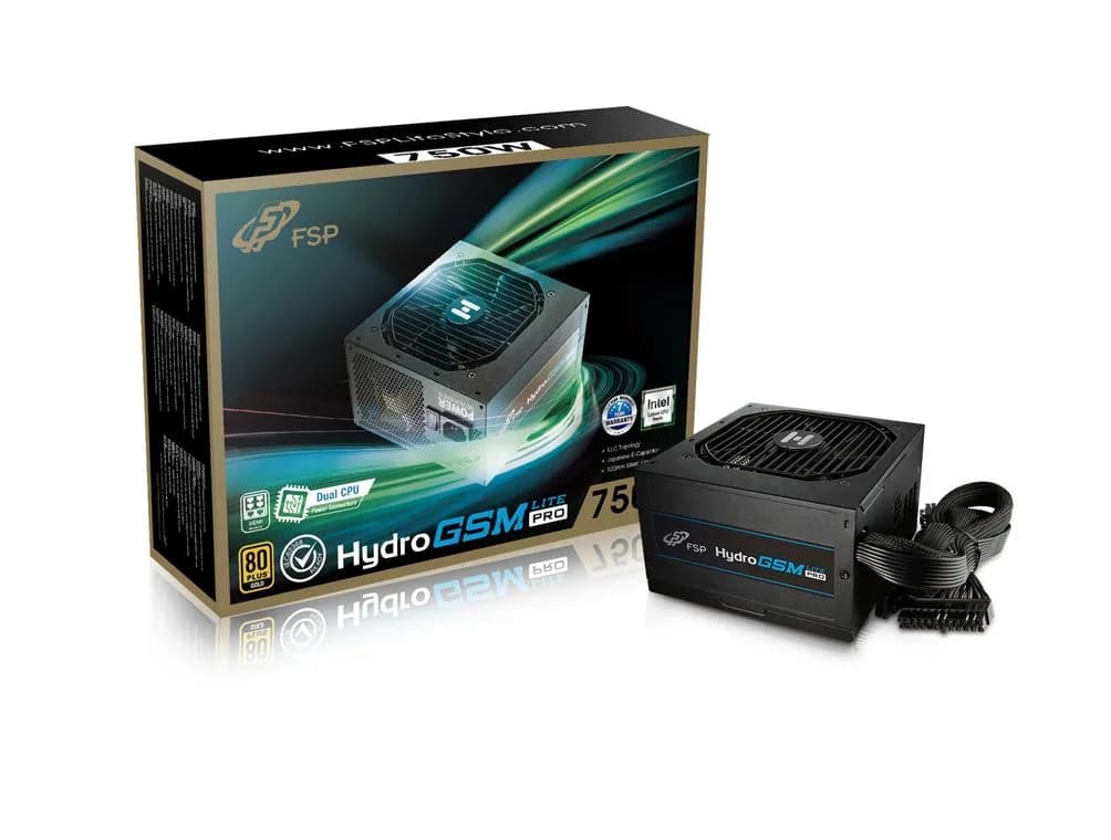 Fonte FSP HYDRO GSM LITE 750W 62.5A 80P GOLD SEMI-MODULAR