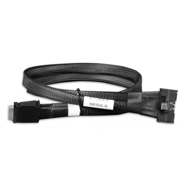 Icy Dock MB302L-B Cabo MCIO x8 SFF-TA-1016 2x OCulink 4i SFF-8611 50cm Preto