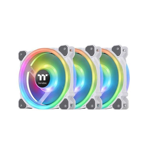 Thermaltake Air Cooling Riing Trio 12 RGB Radiator Fan Branco TT Premium Edit Branco - CL-F100-PL12SW-C