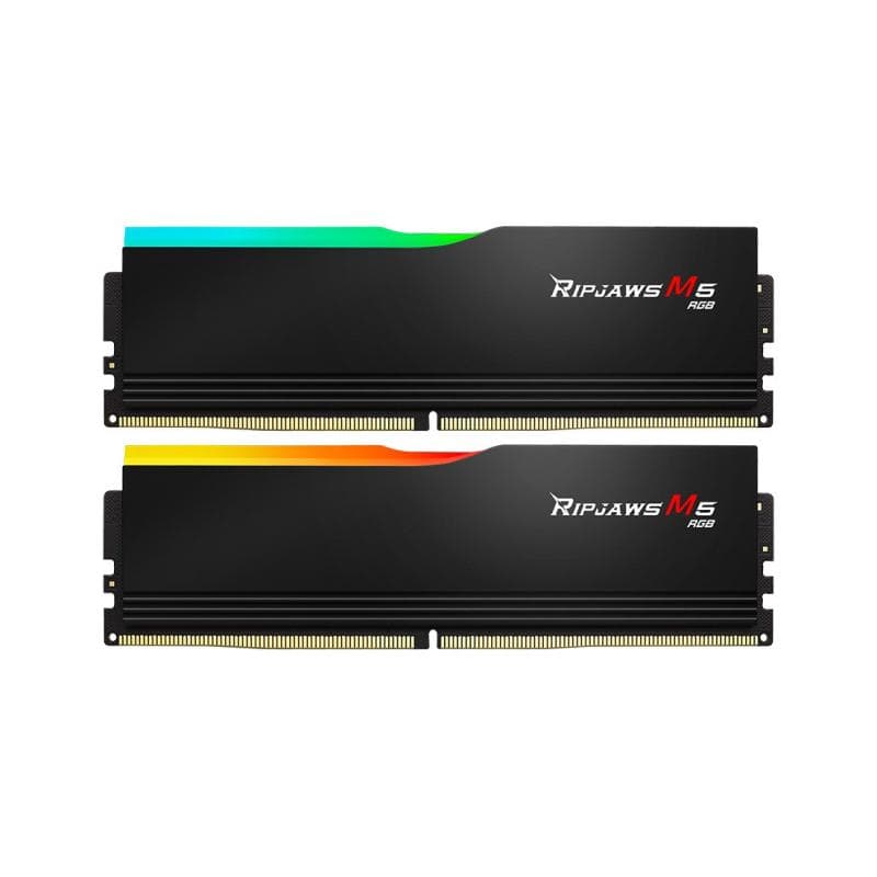 Memória RAM G.SKILL 64GB (2x32GB) Ripjaws M5 RGB DDR5-5200 CL40-40-40-83 1.10V Intel XMP 3.0 / AMD EXPO Black