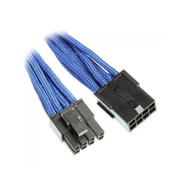 BitFenix 6+2-Pin PCIe Sleeved Blue / Black 45cm - BFA-MSC-62PEG45BK-RP