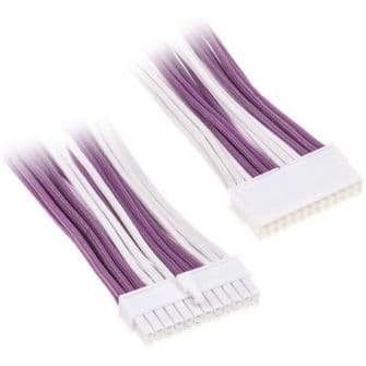 BitFenix 24-Pin ATX Sleeved Purple / White 30cm - ?BFA-MSC-24ATX45PWW-RP