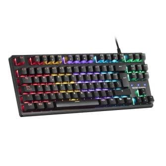 Mars Gaming MKTKLBPT Compact TKL Mechanical Illuminated RGB Switch Outemu Blue PT
