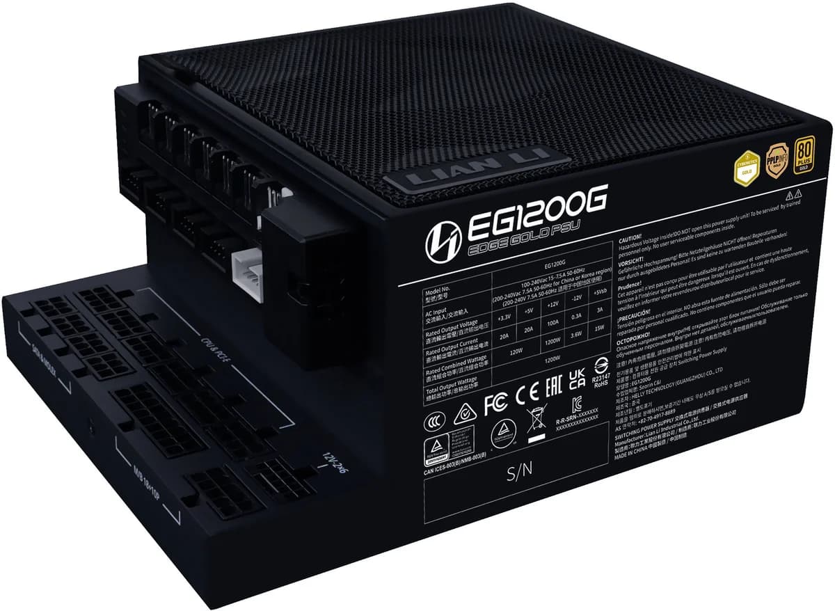 Lian Li Edge Gold 1200W 80 Plus Gold Modular Preta