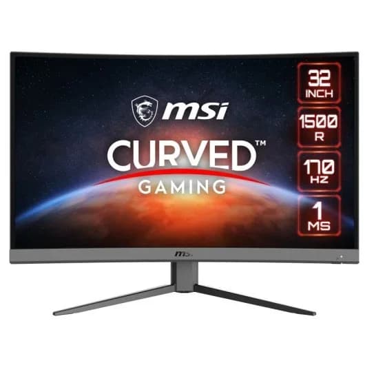 Monitor MSI G32C4 E2 31.5″ LED VA FullHD 170Hz FreeSync Premium Curvo