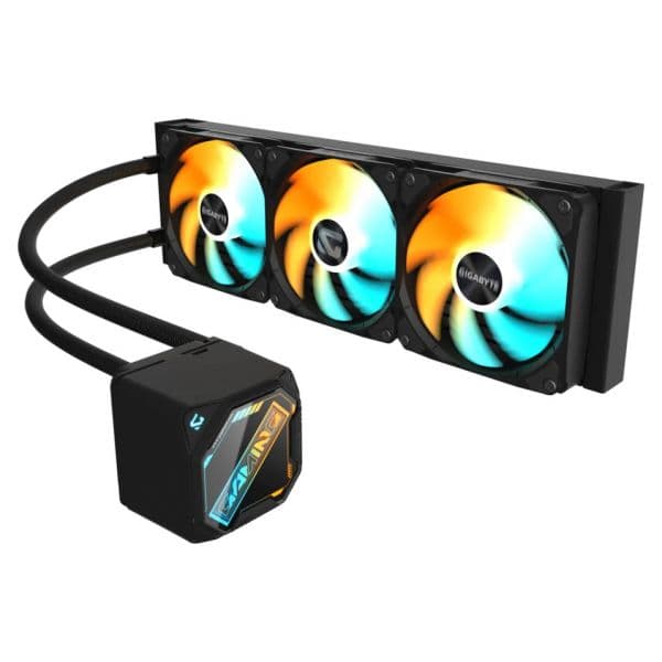 GIGABYTE GAMING 360 360mm Refrigeração líquida com 3 ventoinhas deslizantes ARGB Daisy-Chain