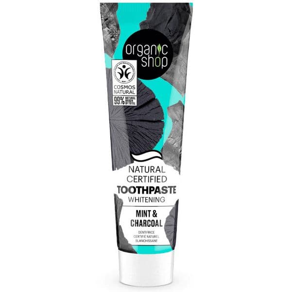 Organic Shop Creme Dental Branqueador Menta e Carvão 100g