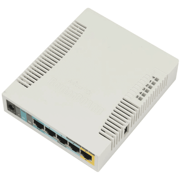 ROTEADOR INAL. MIKROTIK RB951UI-2HND 2.4GHz 5ET 600MHz 128M L4