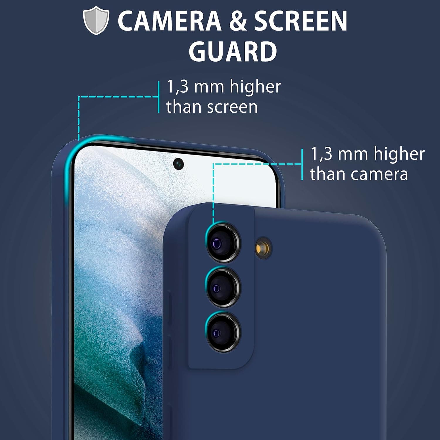 Capa Silicone Líquido Samsung S21 FE Azul - 89479827