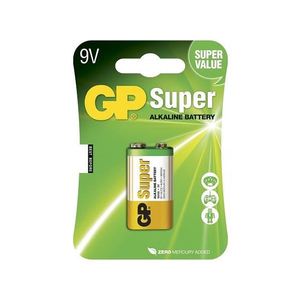 Gp Battery Pilha Super Alcalina 9V/6LR61 Blister - GP1604A-BL1