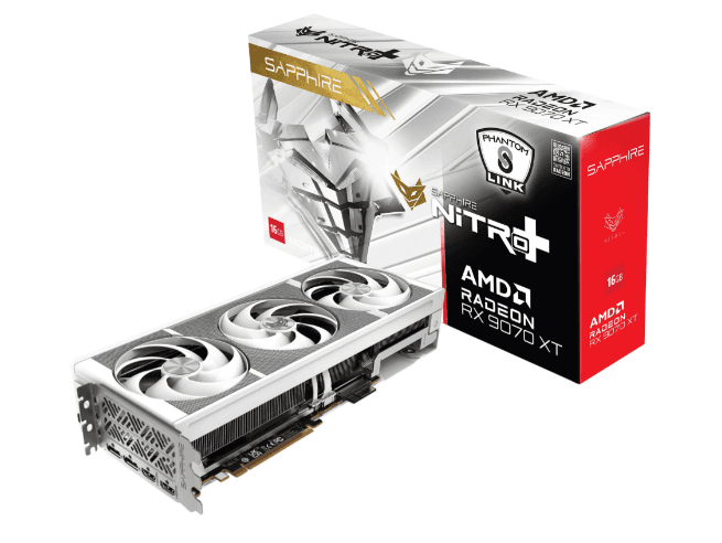 Radeon RX 9070 XT Nitro Phantom Link Polar OC, Grafikkarte