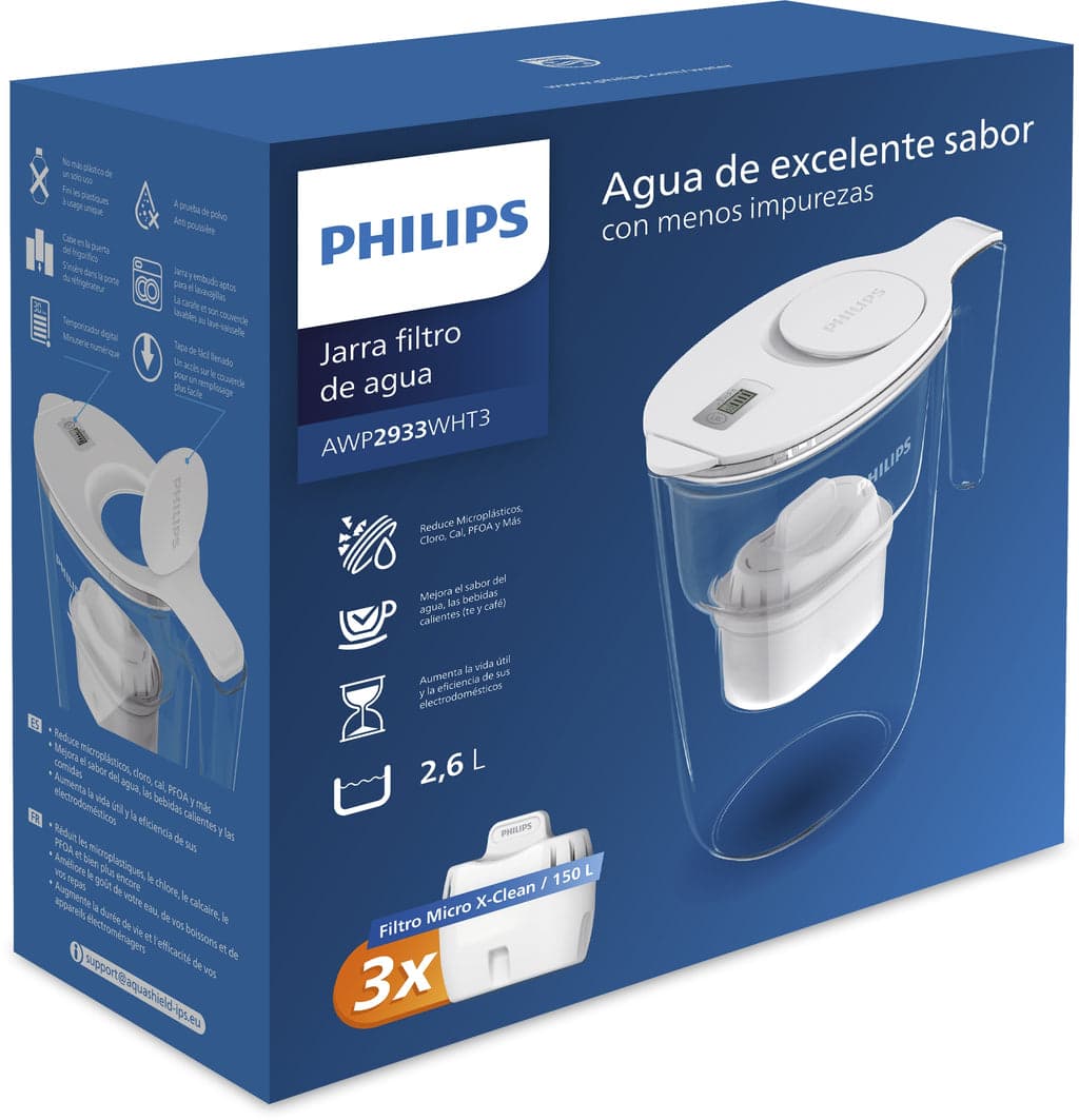 JARRA PHILIPS AWP2933WHT3 MICROCLEAN X+3 CARTUCHOS