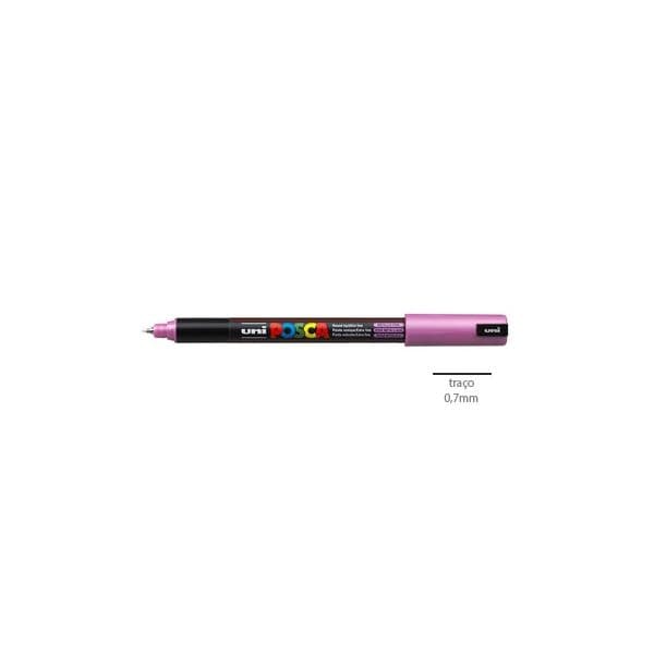 Uni Marcador Posca PC-1MR Rosa Metálico