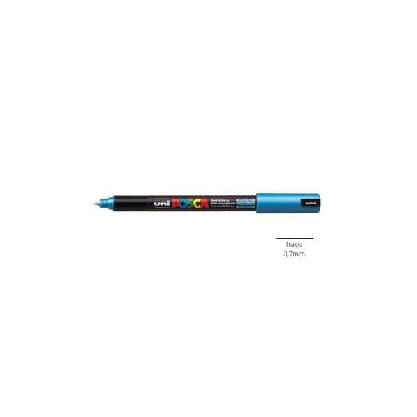 Uni Marcador Posca PC-1MR Azul Metálico