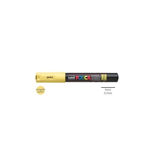 Uni Posca Marcador PC1M 0.7mm Amarelo Palha - 1293163/UN