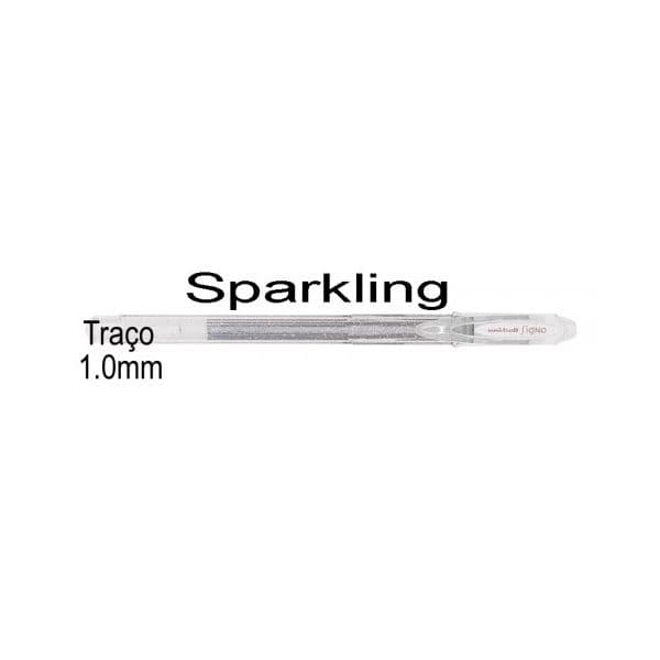 Uni Caneta Tinta Gel Ball Signo Sparkle Prateada - 1171941/UN