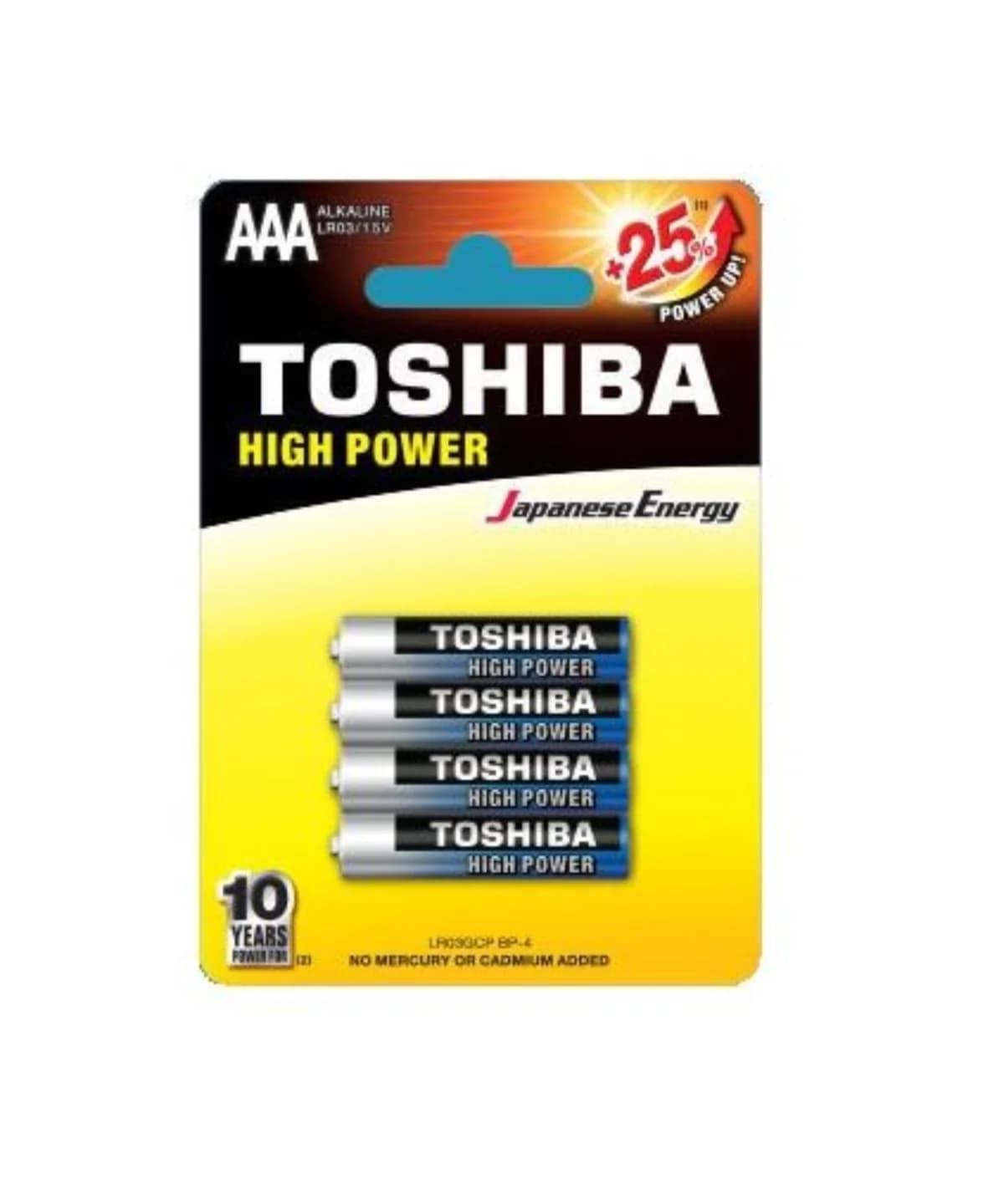 Toshiba Pilha Alcalina x4 1,5V LR03 AAA - LR03GCP/BP-4