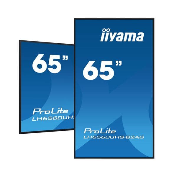 iiyama 65" LH6560UHS-B2AG LED Monitor Digital Signage 4K Ultra HD (Android 11, Wi-Fi, 24/7)